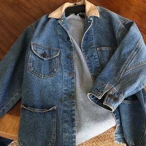 Women’s WilliWear denim/chore jacket canvas collar